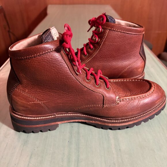 Mens Cole Haan C20357 Moc Toe Chukka Brown Leather Boots  Size 8 M - Picture 7 of 10